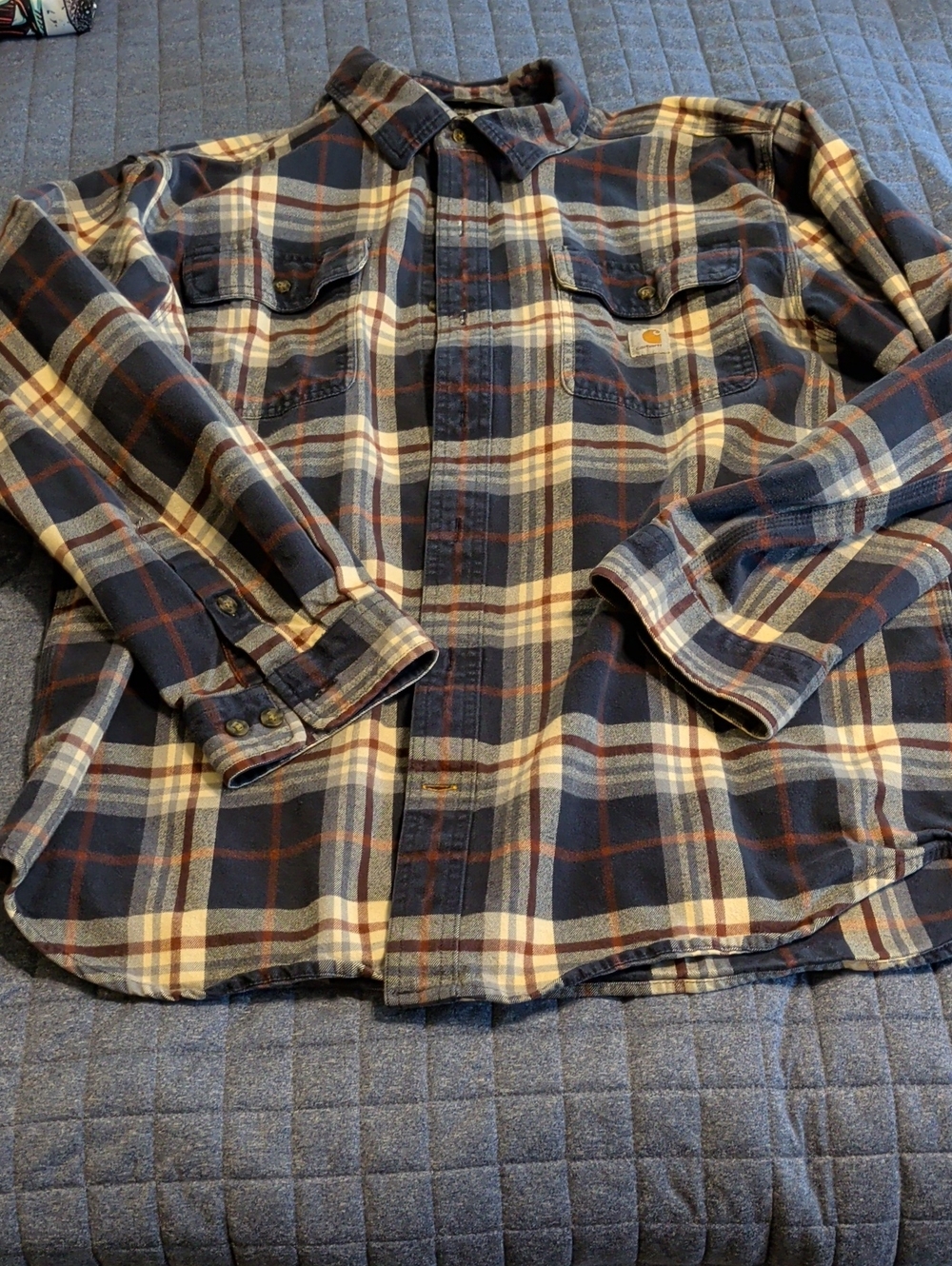 Carhartt Heavyweight Plaid Button-Up Work Shirt